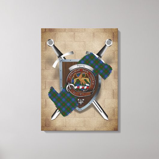Impression sur toile Badge du clan Agnew Épées cro (Recto)