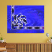 Impression sur toile Bleu comme la mer (Insitu(Salon))