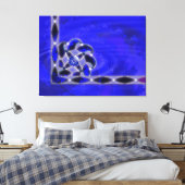 Impression sur toile Bleu comme la mer (Insitu(Chambre))