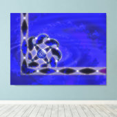 Impression sur toile Bleu comme la mer (Insitu (Plancher de Bois))
