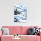 Impression sur toile Bleu de Champ de Neige (Insitu(Salon))