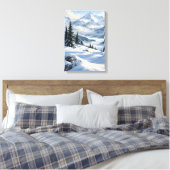 Impression sur toile Bleu de Champ de Neige (Insitu(Chambre))