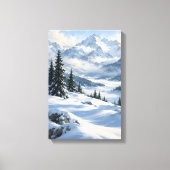 Impression sur toile Bleu de Champ de Neige (Recto)