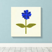 Impression sur toile bleu océan Daisy (Insitu (Plancher de Bois))