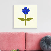 Impression sur toile bleu océan Daisy (Insitu(Salon))