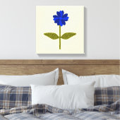 Impression sur toile bleu océan Daisy (Insitu(Chambre))