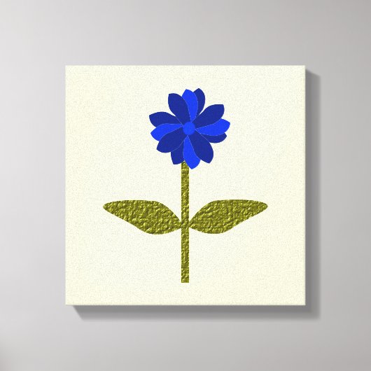 Impression sur toile bleu océan Daisy (Recto)