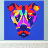 Impression sur toile bleue du chien d'Alexandre (Insitu (Plancher de Bois))