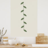 Impression sur toile botanique de feuille de sauge (Cuisine)
