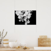 Impression sur toile botanique de Plumbago noir et (Cuisine)