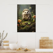 Impression sur toile botanique du hérisson, animal (Cuisine)