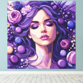 Impression sur toile botanique féminine Muse flora (Insitu (Plancher de Bois))