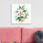 Impression sur toile botanique florale rose aquar (Insitu(Salon))