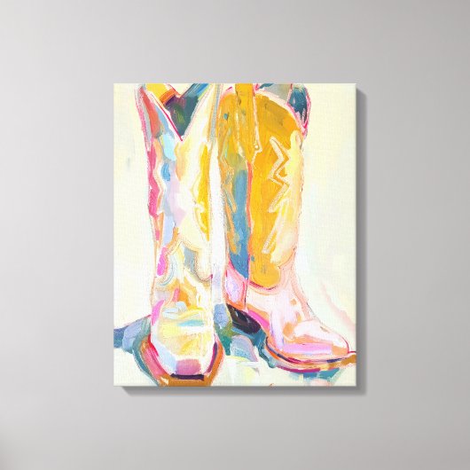 Impression sur toile Bottes de Cowgirl Ouest améri (Recto)