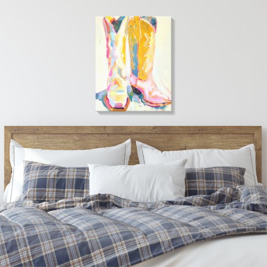 Impression sur toile Bottes de Cowgirl Ouest améri (Insitu(Chambre))