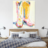 Impression sur toile Bottes de Cowgirl Ouest améri (Insitu(Chambre))