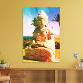 Impression sur toile Bouddha zen tropical (Insitu(Salon))
