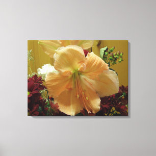 Impression sur toile Bouquet de lys rose