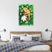 Impression sur toile Caméléon dans les feuilles (Insitu(Chambre))