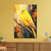 Impression sur toile Canari Doré Luxe Impasto (Insitu(Salon))