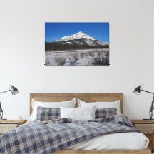 Impression sur toile Cascade Mountain Canada