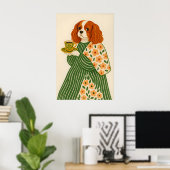 Impression sur toile Cavalier King Charles Spaniel (Bureau à domicile)