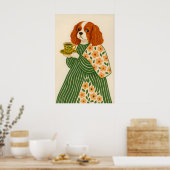 Impression sur toile Cavalier King Charles Spaniel (Cuisine)