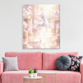 Impression sur toile Cerf de cristal en ballet (Insitu(Salon))
