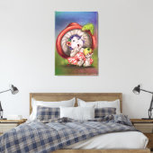 Impression sur toile Champignon bébé et Chenille (Insitu(Chambre))
