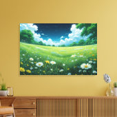 Impression sur toile Ciels de prairie rêveuse (Insitu(Salon))