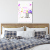 "Impression sur toile Cockatiels Vaporwave Coucher (Insitu(Chambre))