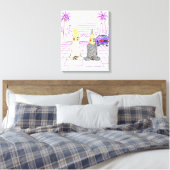 "Impression sur toile Cockatiels Vaporwave Coucher (Insitu(Chambre))