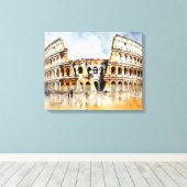 Impression sur toile Colosseum, Rome - Italie (Insitu (Plancher de Bois))