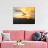 Impression sur toile Coucher de soleil, Montagnes (Insitu(Salon))