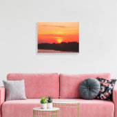 Impression sur toile Coucher de soleil sur la rivi (Insitu(Salon))