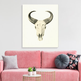 Impression sur toile Crâne de bœuf