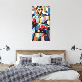 Impression sur toile cubisme Boxer (Insitu(Chambre))