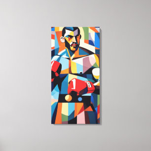 Impression sur toile cubisme Boxer