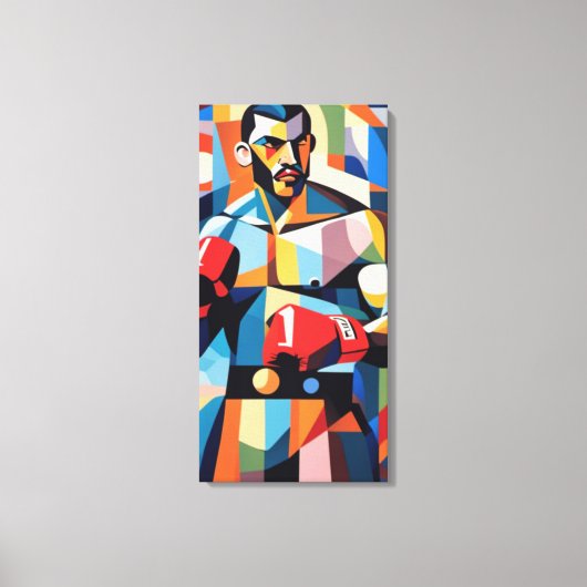 Impression sur toile cubisme Boxer (Recto)