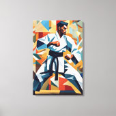 Impression sur toile Cubisme de Karaté (Recto)