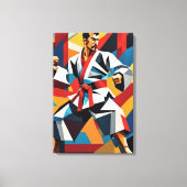 Impression sur toile Cubisme de Karaté (Recto)