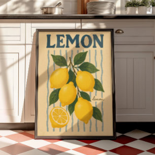 Impression sur toile Cuisine Citron Vintage Médite