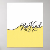 Impression sur toile cursive jaune et blanc Soyez (Devant)