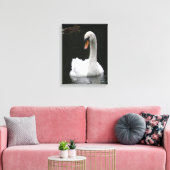 Impression sur toile Cygne blanc (Insitu(Salon))