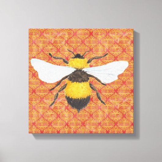 Impression sur toile d'abeille à l'aquarelle (Recto)