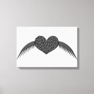 Impression sur toile d'amour ailé gothique