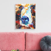 Impression sur toile "Dans le regard de l'ours" d' (Insitu(Salon))