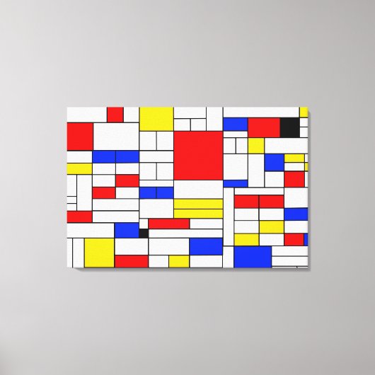 Impression sur toile d'art abstrait de style Piet (Recto)