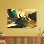 Impression sur toile d'art abstrait d'humeur orien (Insitu(Salon))