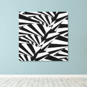 Impression sur toile d'art abstrait noir et blanc (Insitu (Plancher de Bois))